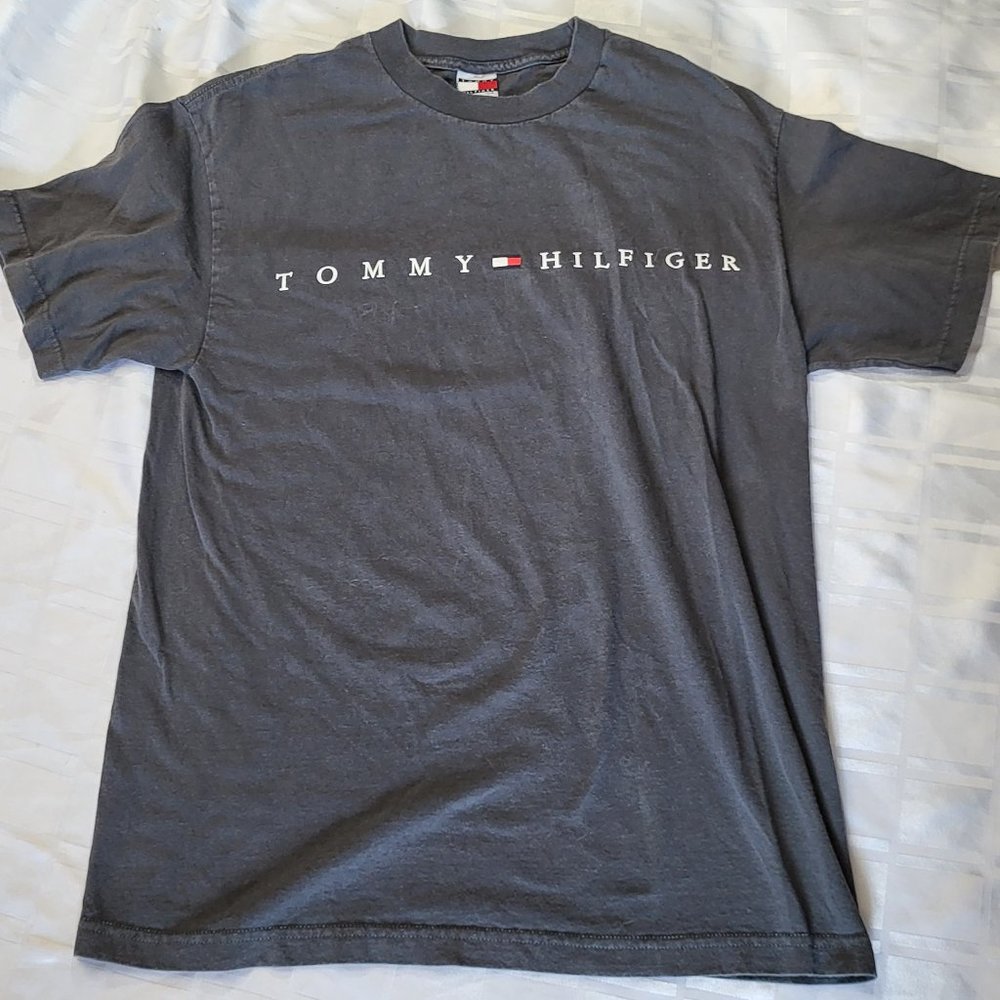 TOMMY HILFIGER LARGE SHORT SLEEVE SHIRT DESIGNER SPORTS WEAR MEN'S